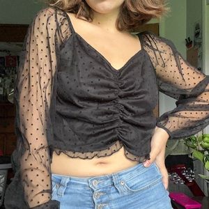 large black, sheer woman’s blouse